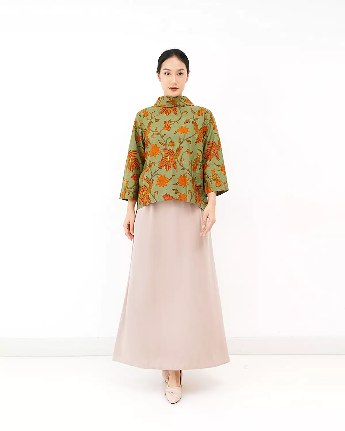 Blouse Lengan Panjang Batik Motif Cendrawasih