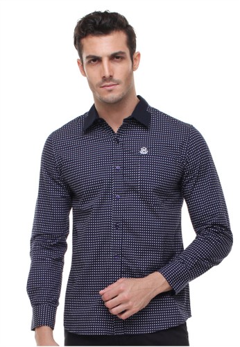 Jual Johnwin Johnwin - Slim Fit - Kemeja Casual Active - Polkadot
