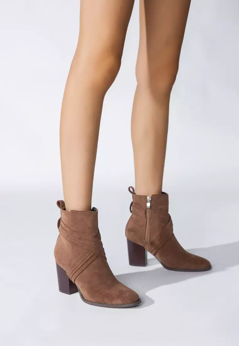 8CM Suede Fabric Ankle Boots WTY4051-27