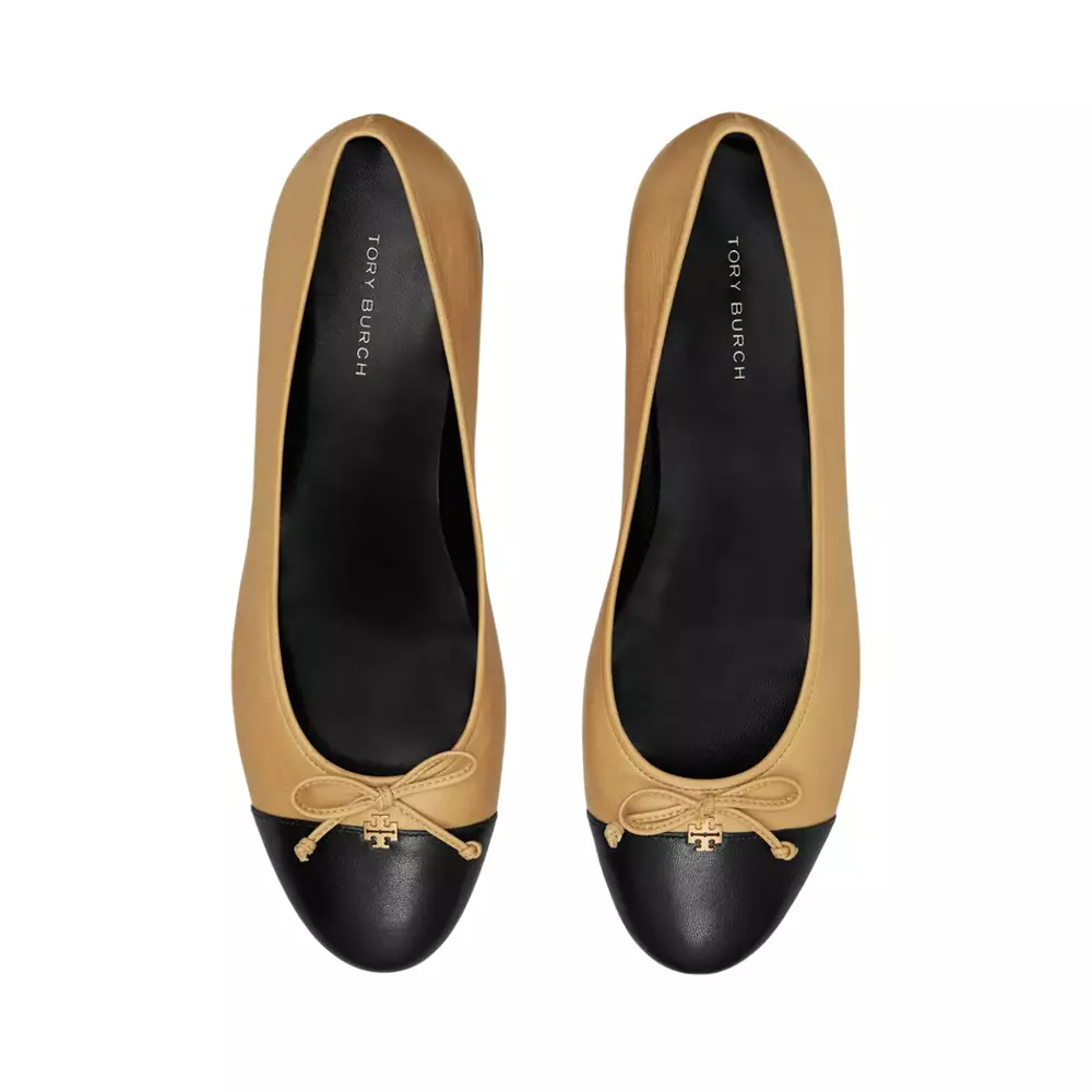 Cap-Toe 45 Pumps Ginger Mousse / Perfect Black