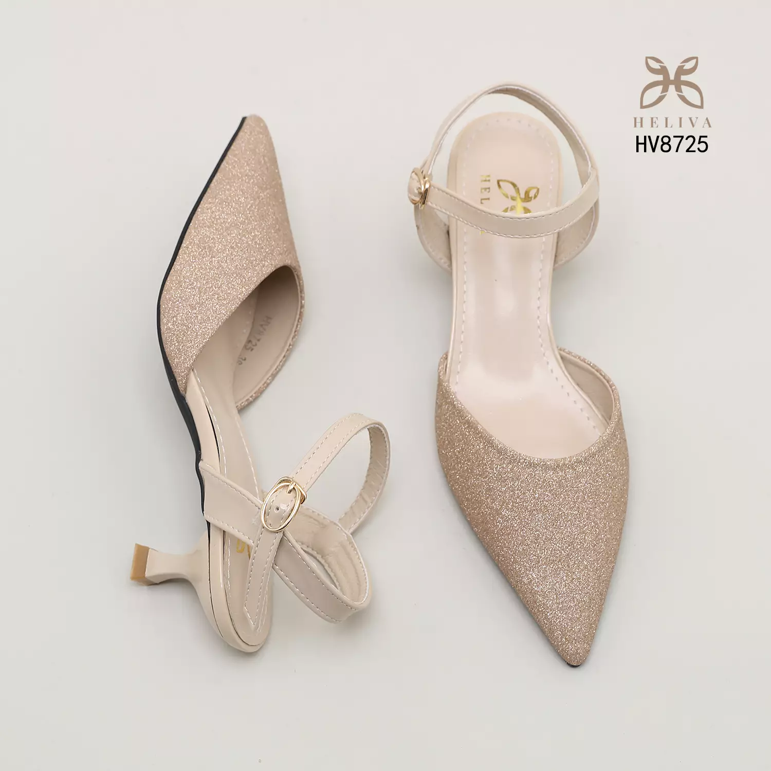 Heliva Lina Women Heels Party Glitter Sling Back