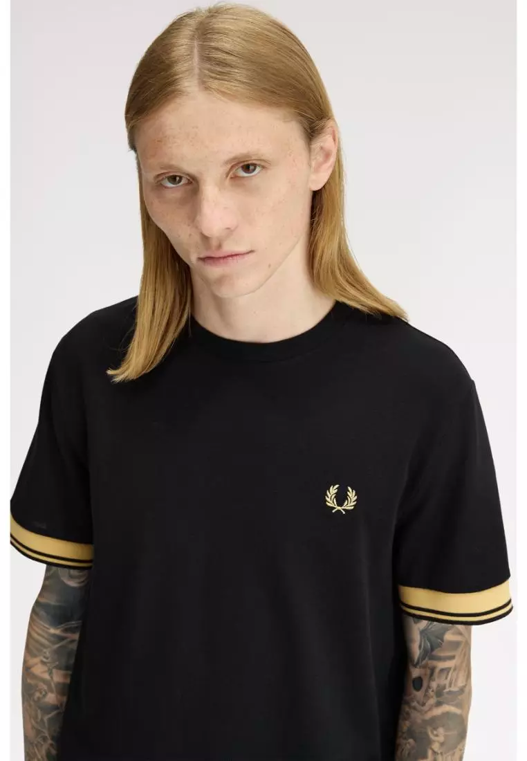 Buy Fred Perry Fred Perry M2396 Twin Tipped Cuff T-Shirt (Black