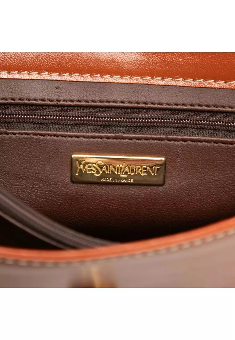 Pre-Loved Saint Laurent Calfskin Y Cut Out Shoulder Bag