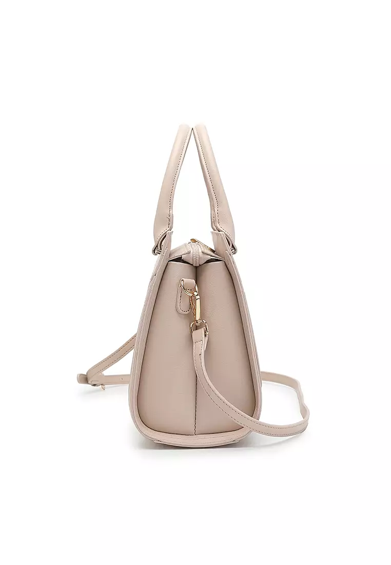 Women's Top Handle Bag / Sling Bag / Crossbody Bag - Beige