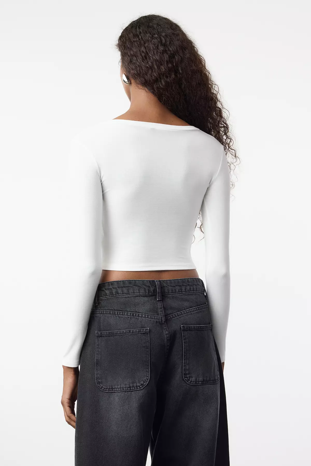 Pack Of 2 Black And Ecru Colored Body-Fitted Blouse - Twoaw25Bz36