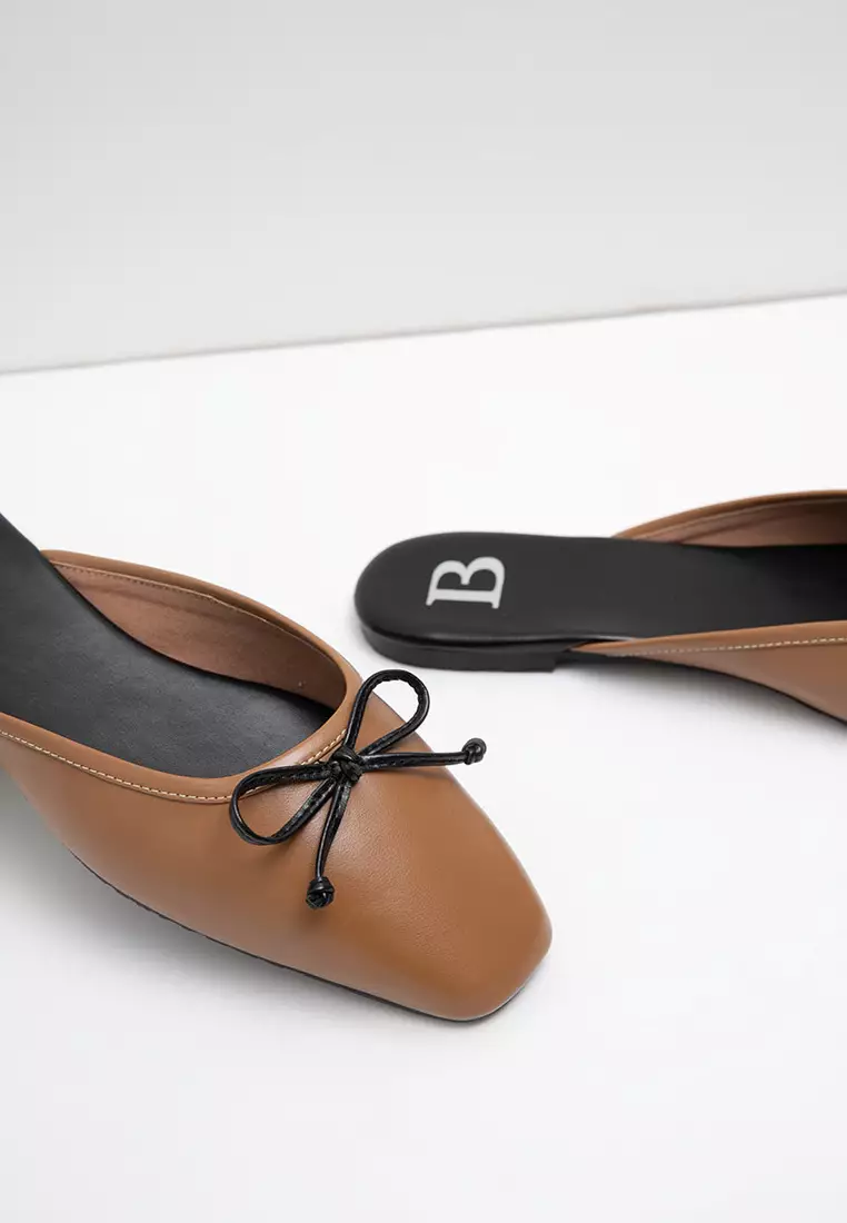 Sofia Celista Bow Mules Brown
