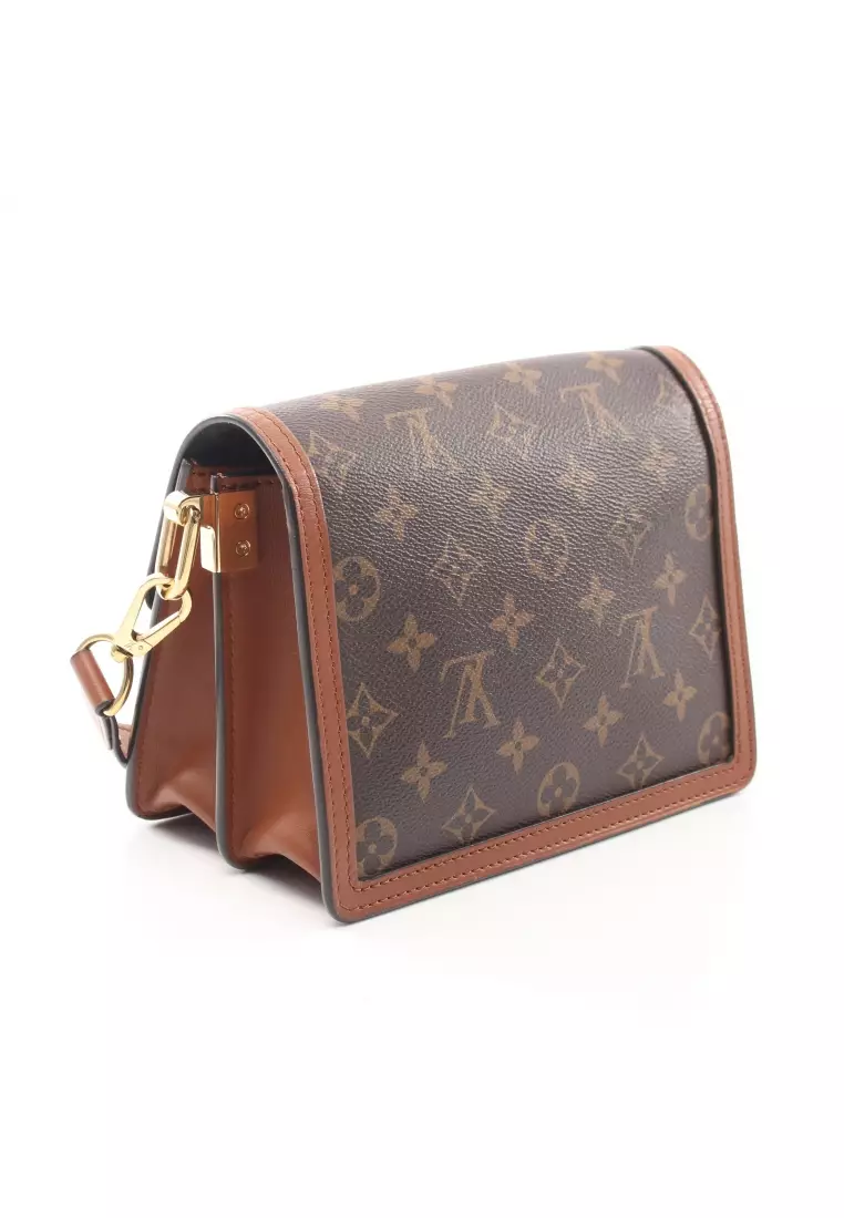 Buy Louis Vuitton Pre-loved LOUIS VUITTON Dauphine MM monogram reverse  chain shoulder bag PVC leather Brown beige light brown 2023 Online
