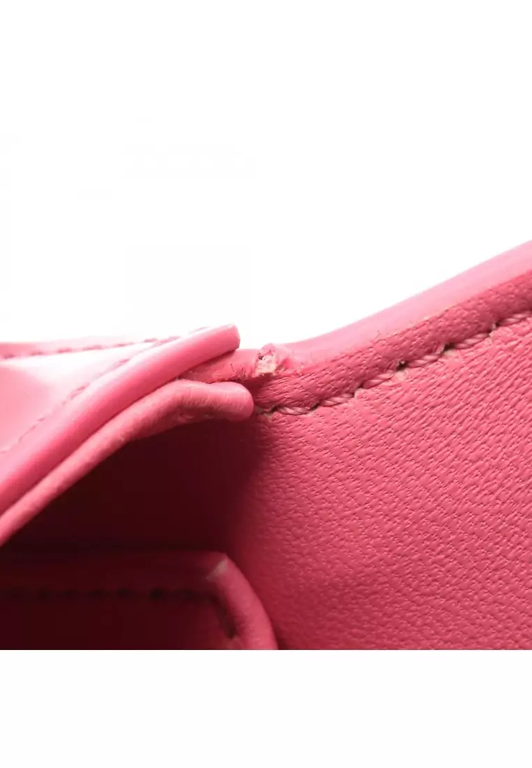 Pre-Loved Celine Claude Triomphe one shoulder bag leather pink