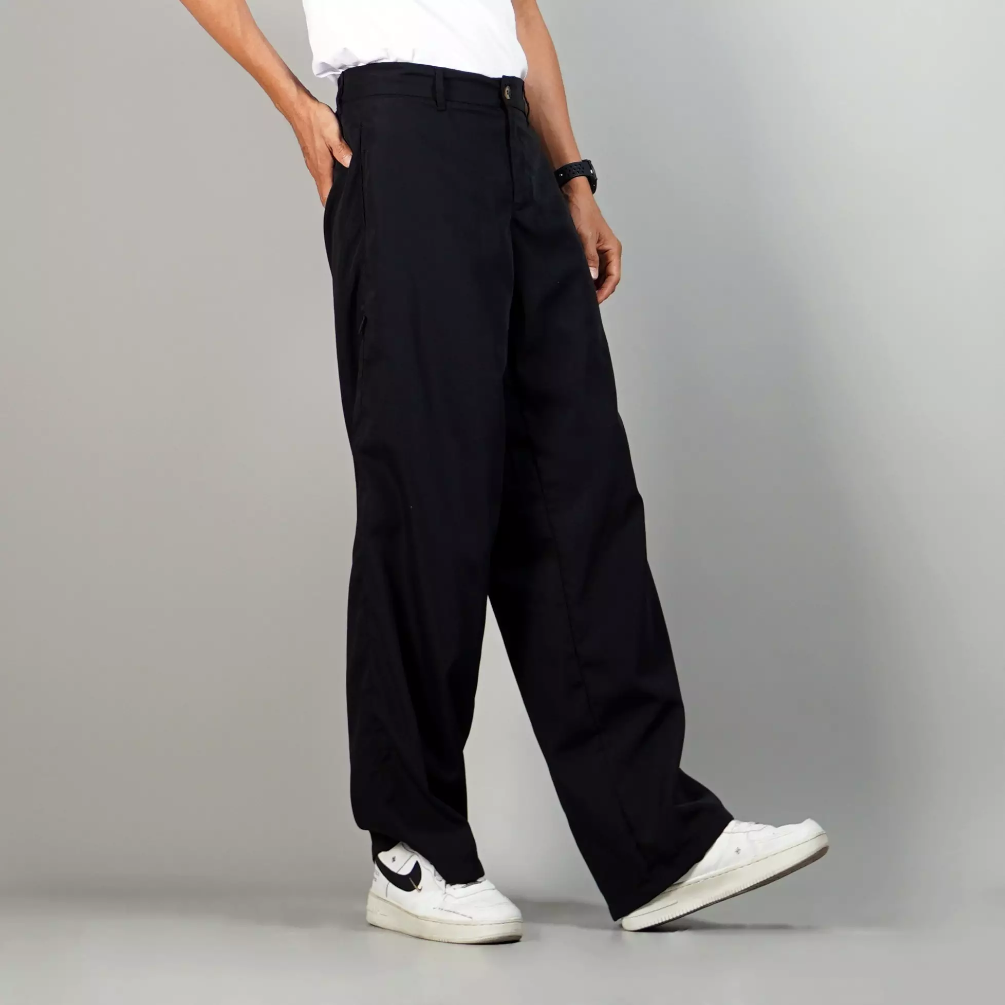 ROCKY Celana Panjang Hitam Loose Pants Pria Celana Loose Fit Pria - HITAM