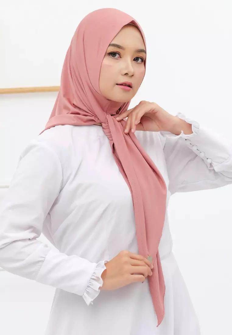 Jilbab Wanita Instan Curve Hijab Dusty Pink