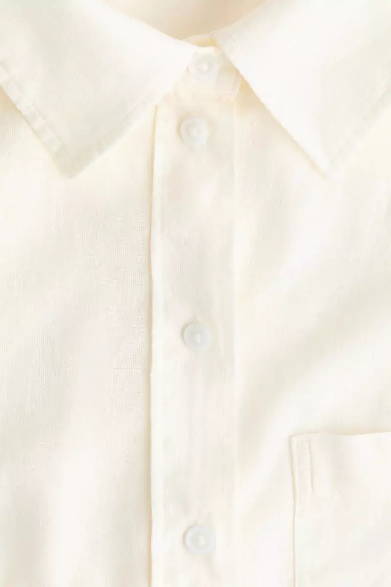 Linen-blend shirt