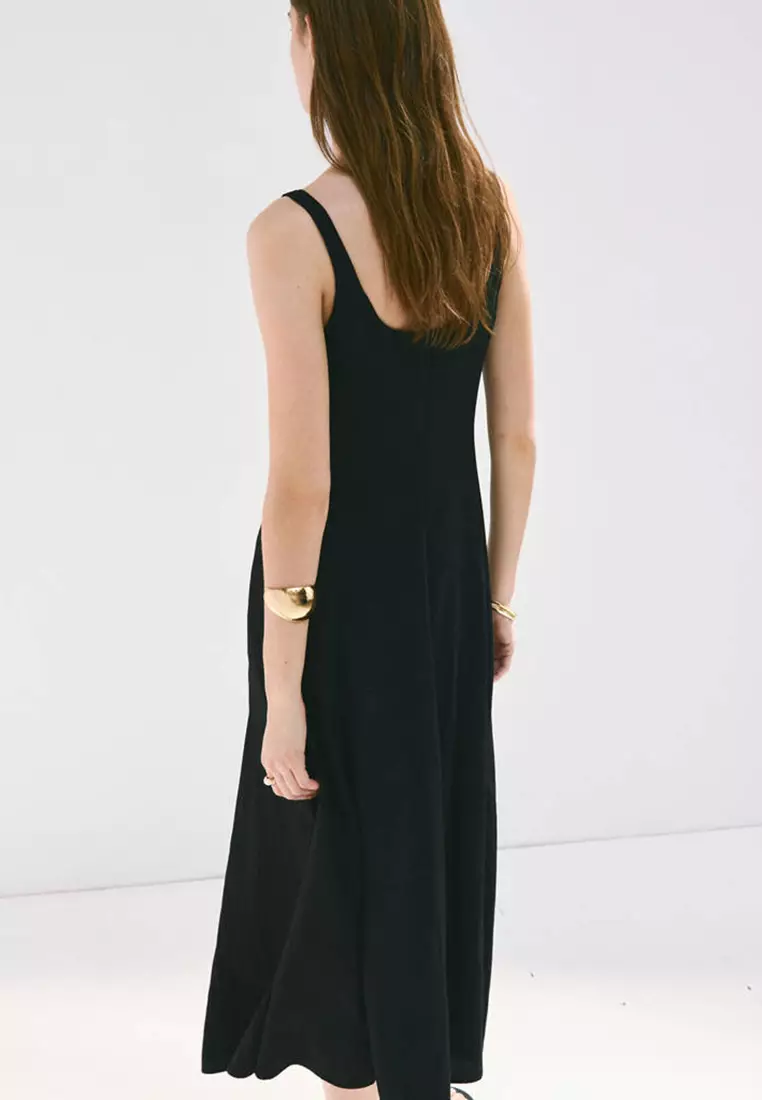 A-Line Crinkle Effect Dress