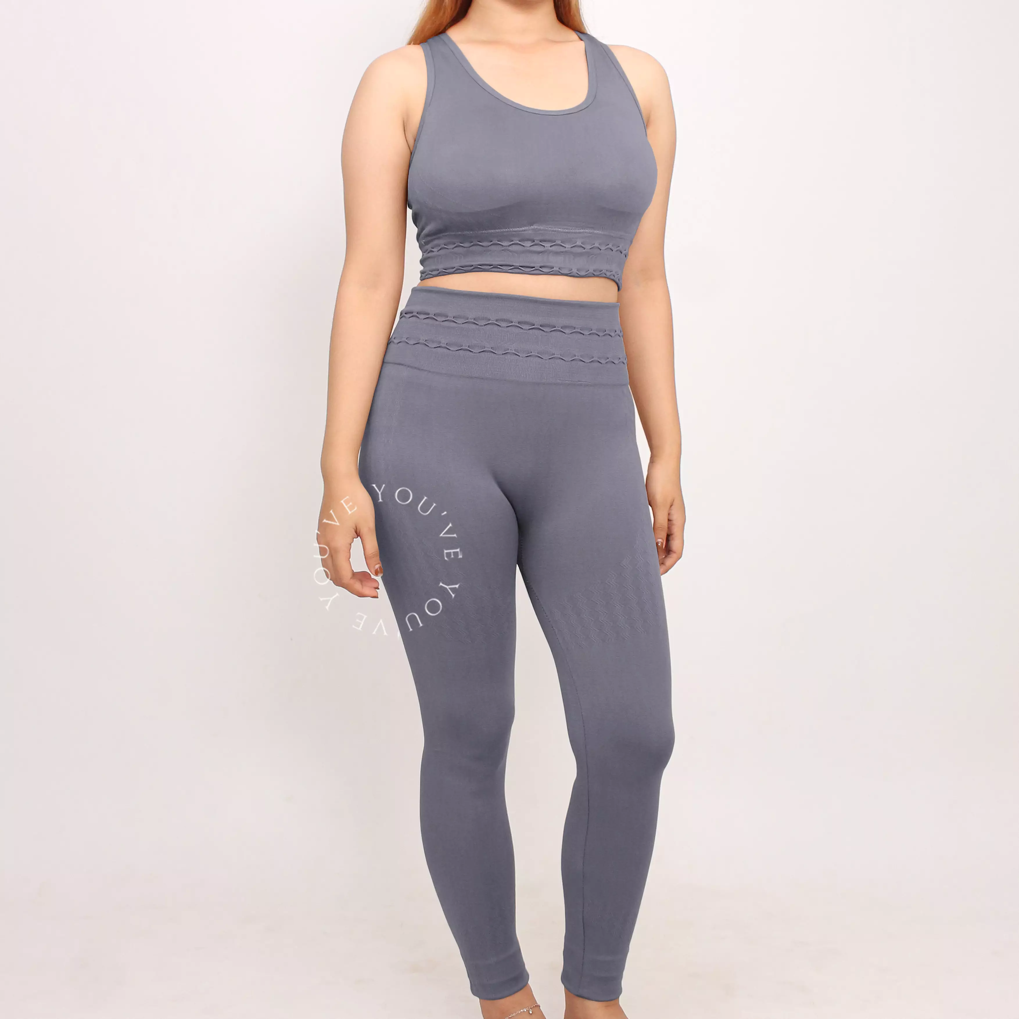 YouHave ( You’ve ) Setelan Set Pakaian Olahraga Baju Olahraga Atasan dan Bawahan Sport Bra dan Celana Senam Aerobik Zumba Yoga Gym Fitness Sportwear Set Wanita Perempuan Y00003