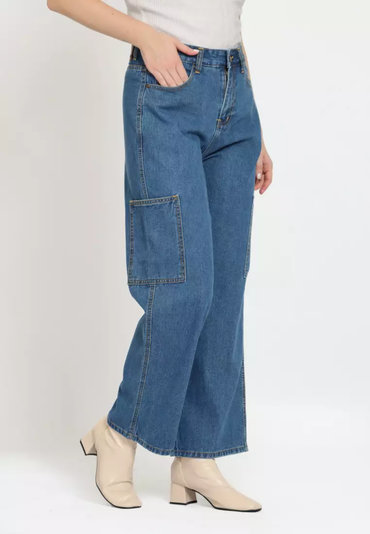 Baggy Jeans Cargo Wanita Jet Star 272407