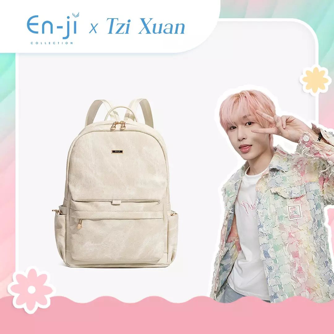 En-ji X Tzi Xuan - Dehan Backpack Wanita Warna Cream