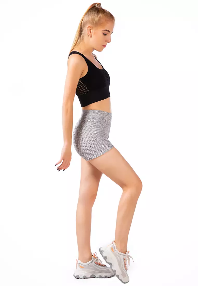 High Rise Biker Shorts in Grey