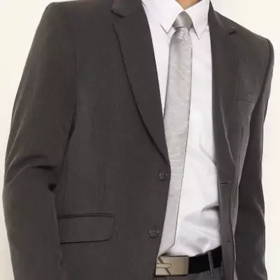 Lawell Jas Pria Formal Kerja, Nikah –  Modern Fit Kancing Dua Warna Grey | Word