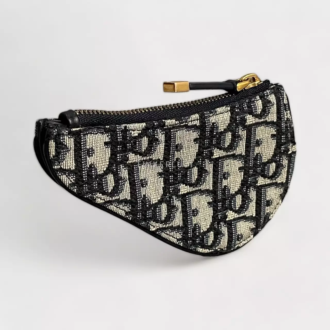 Dior oblique top saddle coin purse