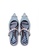 House of Avenues grey Ladies Stripe Print Flat Mule Embellished Ring Toe 4396 Light Grey CDED7SHFF3485BGS_4