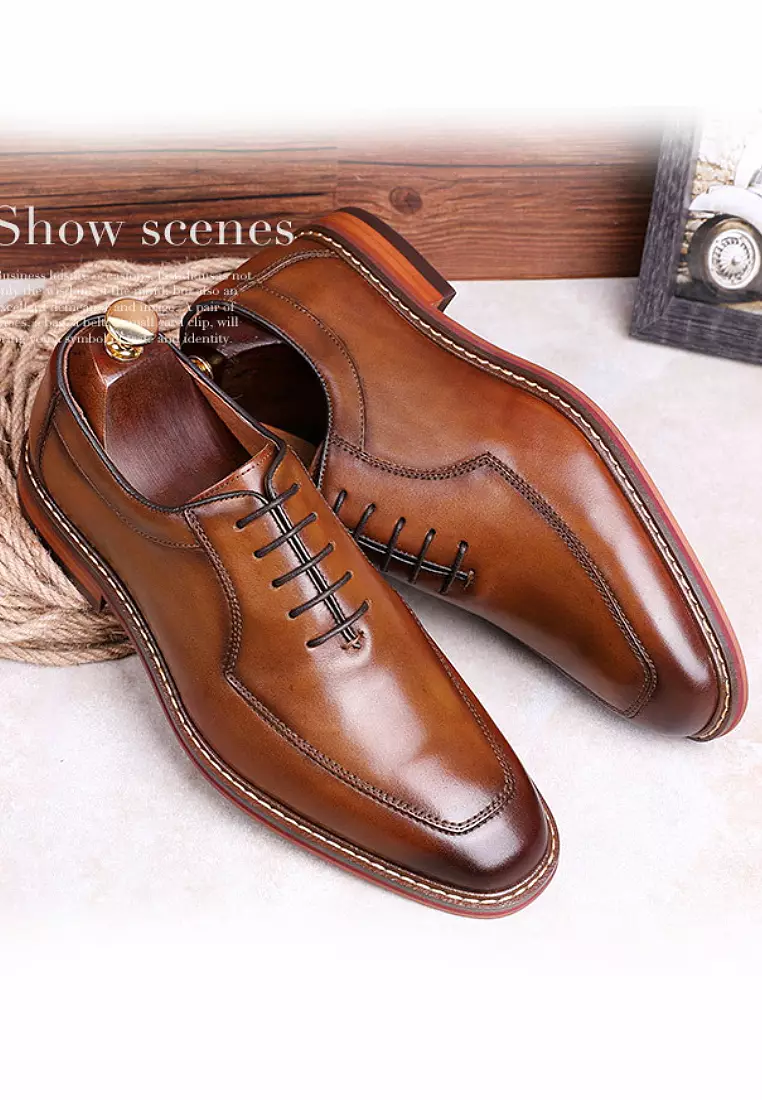 Suede patchwork business Footwear