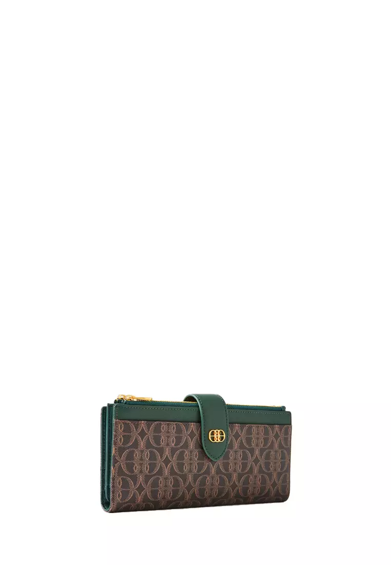 Dark Cedar La Luna 2 Fold Long Wallet