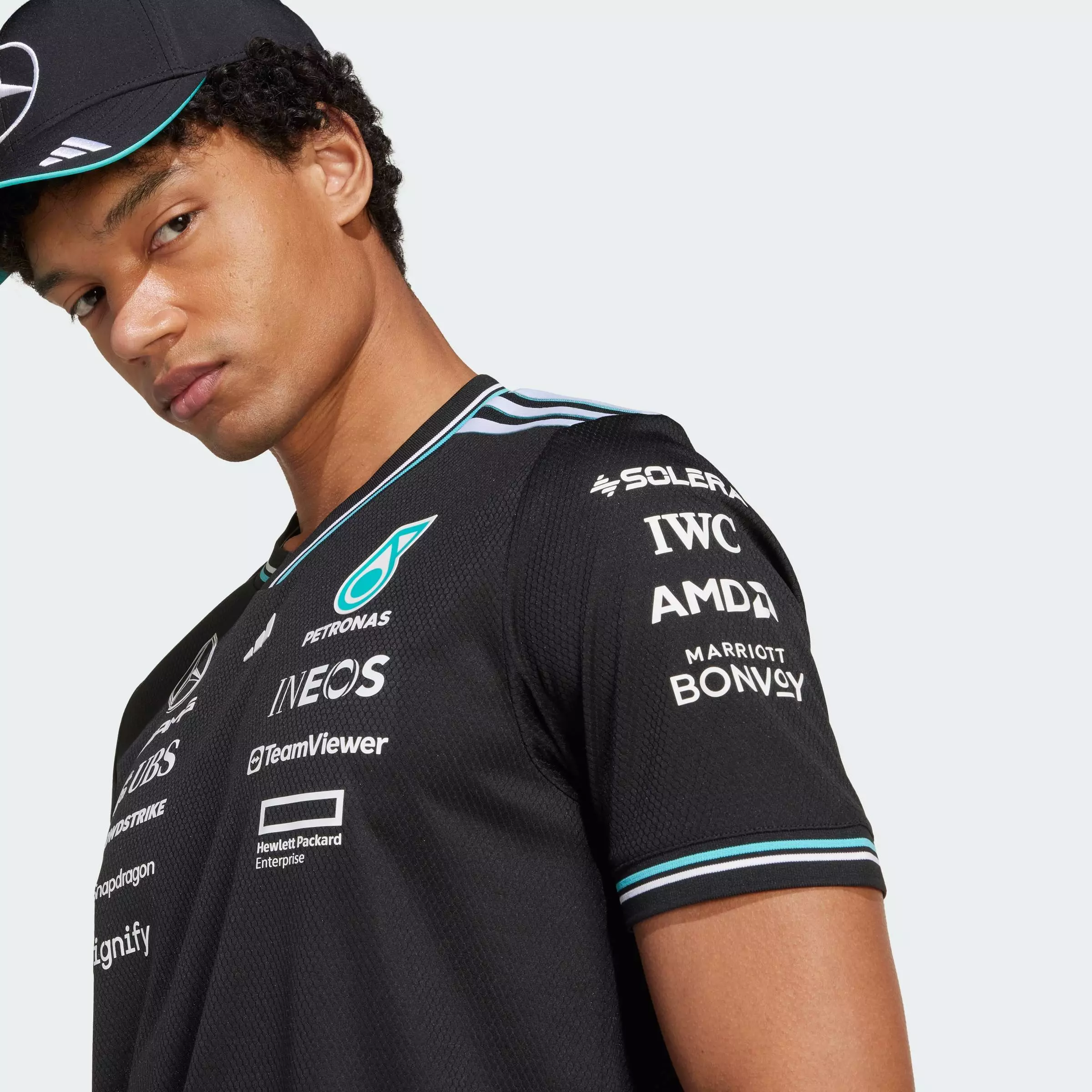 Motorsport MERCEDES - AMG PETRONAS FORMULA ONE TEAM DRIVER JERSEY AUTHENTIC Men Black JY2607