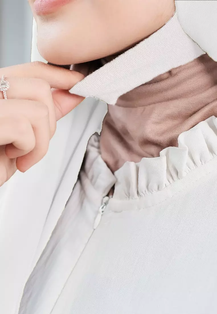 HIJAB INSTAN PAULA - BROKEN WHITE