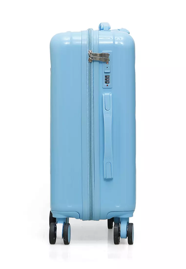 Carlton Koper Size 20inch Diamond Zipper 3 Number Combination Suitcase Unisex Material Fiber ORIGINAL - Blue