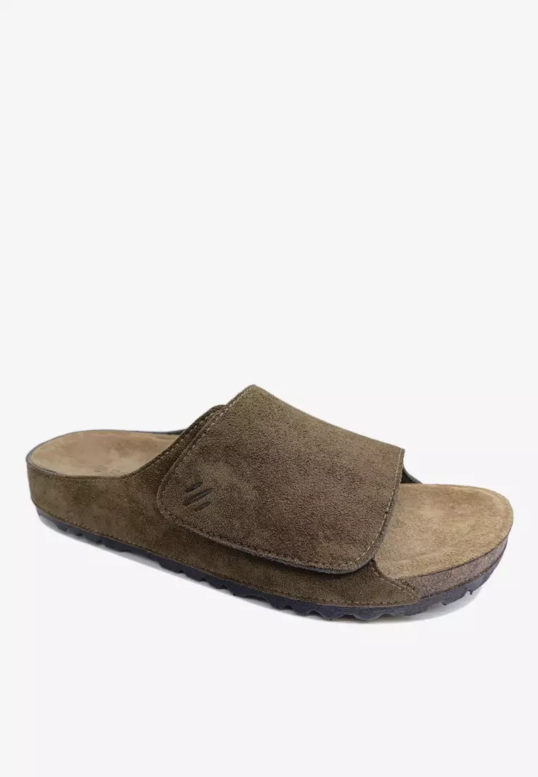 Dr. Cardin Men Cove Core Suede Comfort Sandals with Adjustable Strap D-SLB-8212