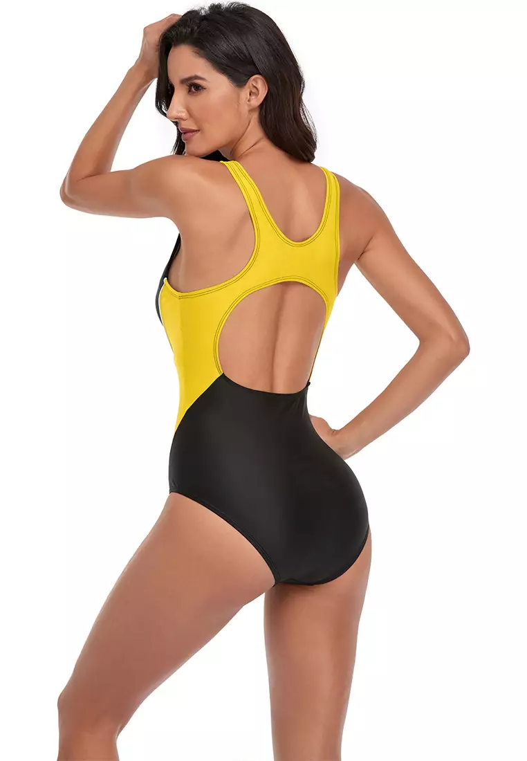 SPEEDO ColorBlock Square Neck Women's One-Piece Swimsuit