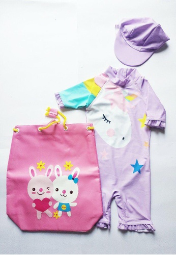 Buy Little Two Kids Swimwear Unicorn Design Swimming Waterproof