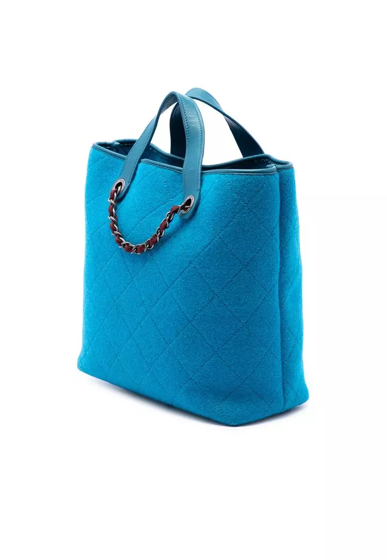 Pre-Loved Chanel Medium Cc Quilted Felt Pop Tote