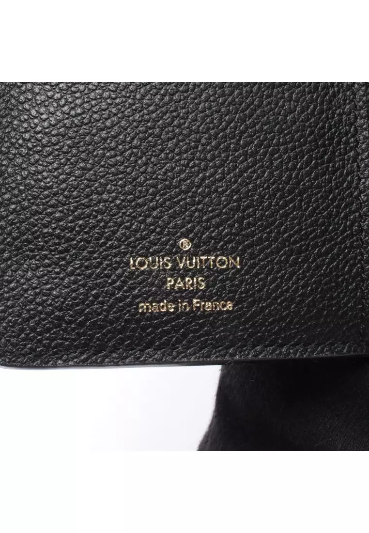 Pre-Loved Louis Vuitton Portefeuille Curieuse compact Monogram Empreinte Noir trifold wallet leather black