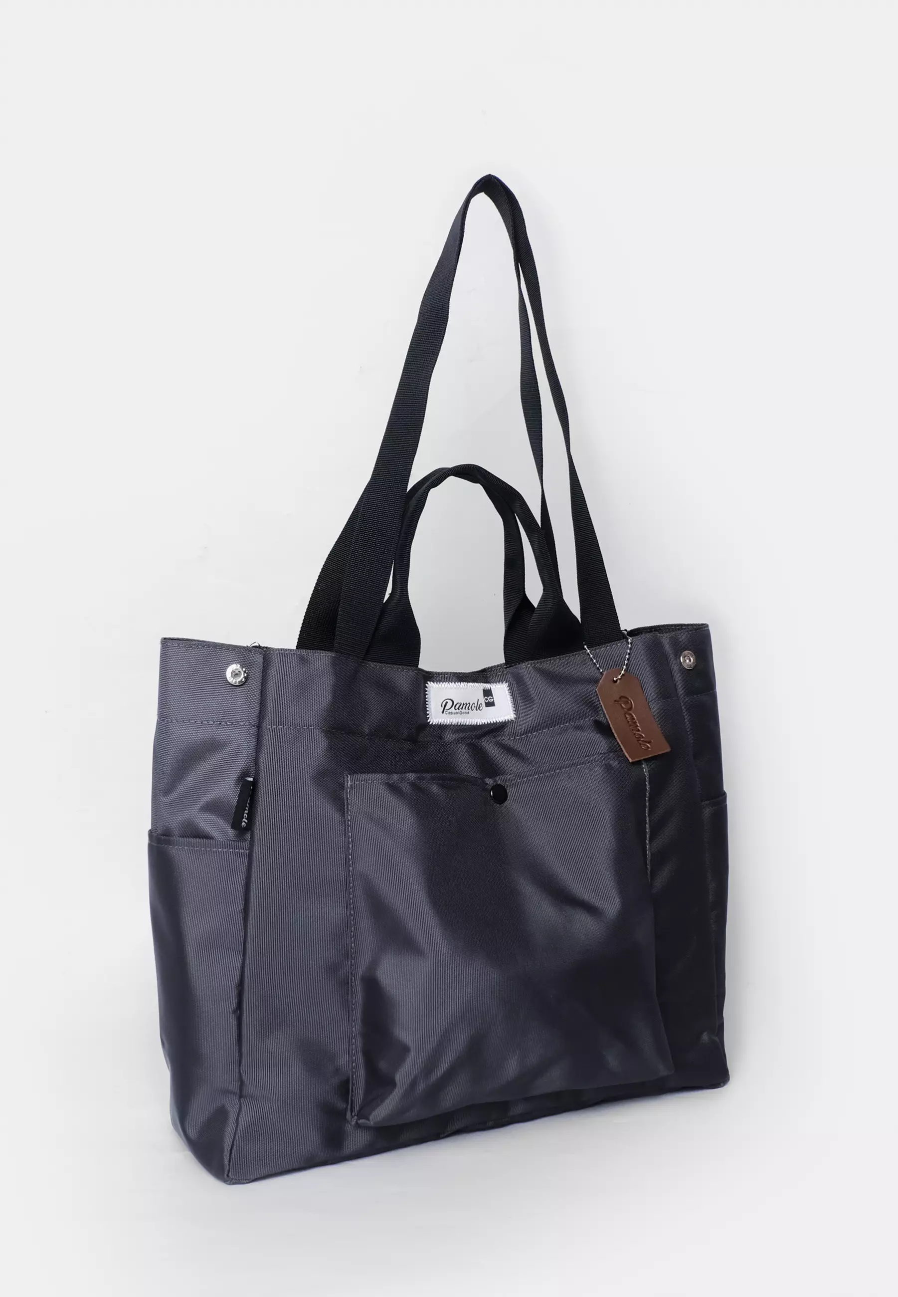 Pamole - Totebag Tote Bag Handbag Wanita Totebag Kasual - Eva Series - Abu