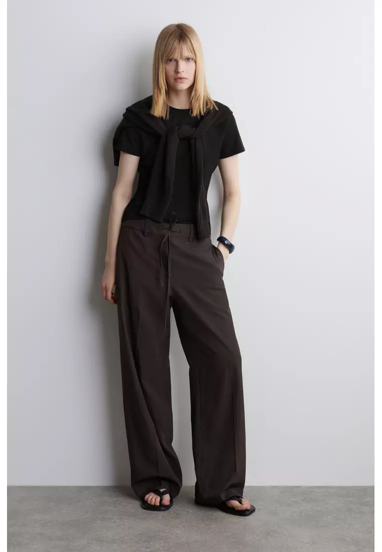 FLUID DRAWSTRING TROUSERS
