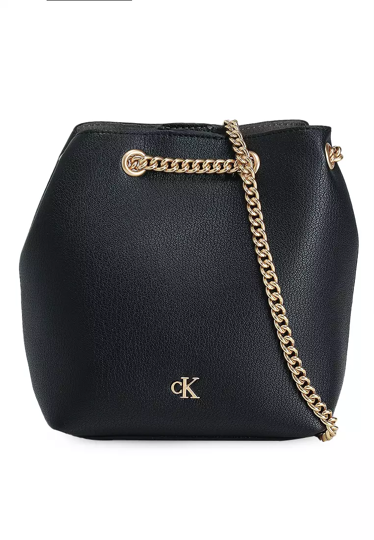 ★ ★ Women's CKJ Minimal Monogram Small Chain Fl Calvin-Klein-CKJ-Minimal-