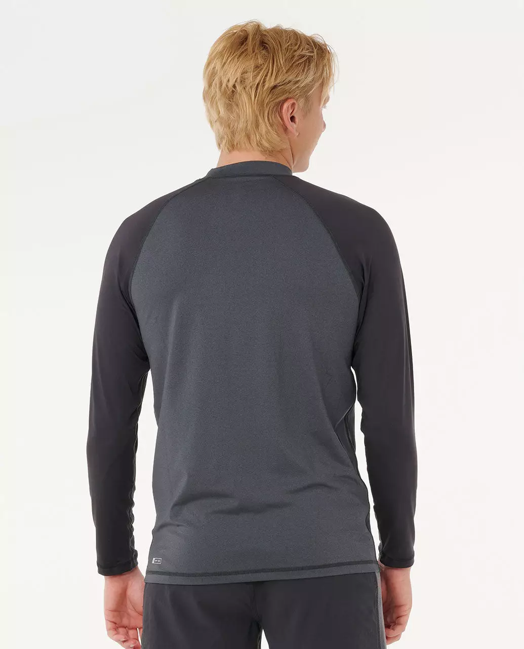 Rip Curl Men Shock Upf50 Long Sleeve Rash Vest - Black Marle