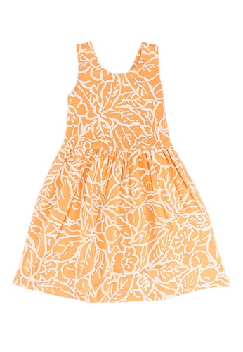 GAP orange Toddler Organic Cotton Crossback Skater Dress D9691KA45CED95GS_1