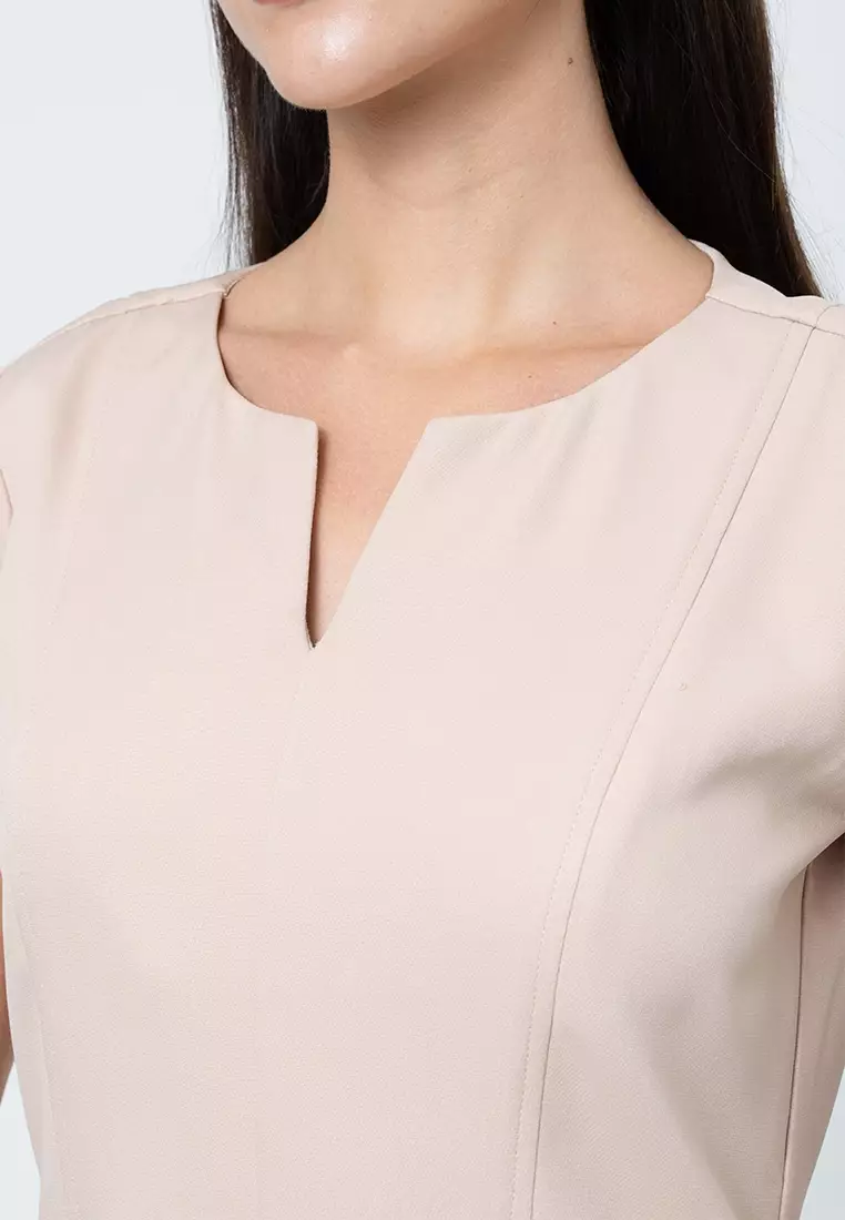 Mirren A-line Dress With V Cut