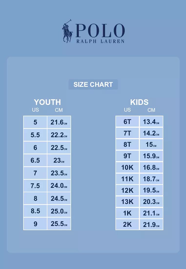 Ralph lauren kid size chart outlet
