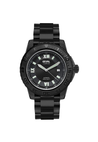Gevril black Gevril Men's Seacloud Black Dial Black PVD Watch 2FFCAAC9CA252DGS_1