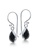 925 Signature silver 925 SIGNATURE Drop French Earrings Black-Silver/Black 7F5E1ACBDE8666GS_1