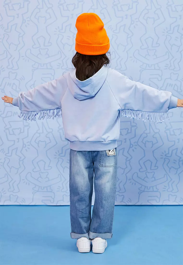 女童卫衣儿童流苏连帽卫衣