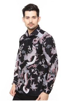 Antv Store Alisan Kemeja Batik Panjang Merah