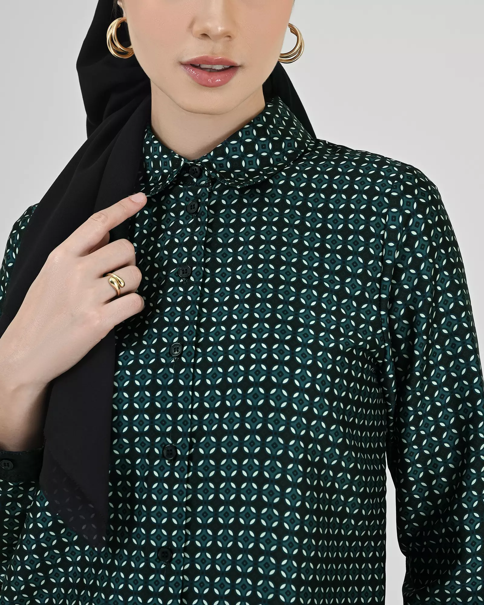 Geulis.id KANEA SHIRT - Emerald