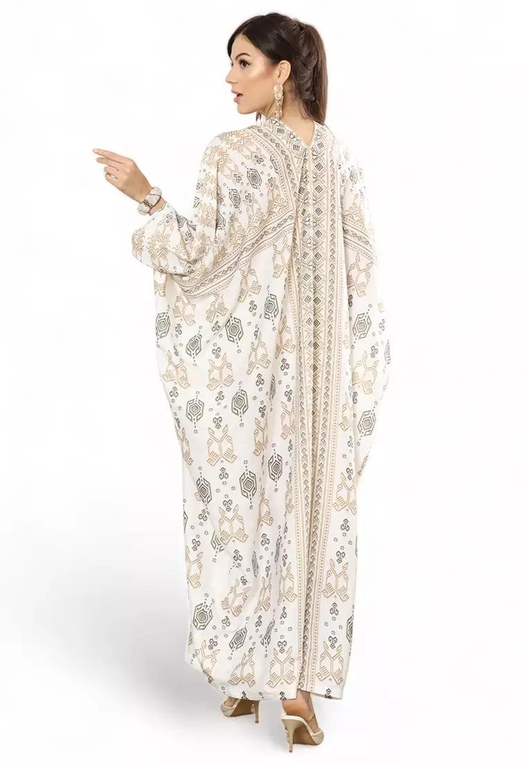 Kanzi Exclusive Long Sleeve Songket Kaftan