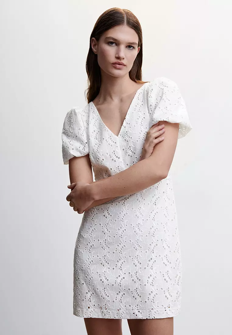 Mango white on sale lace dress