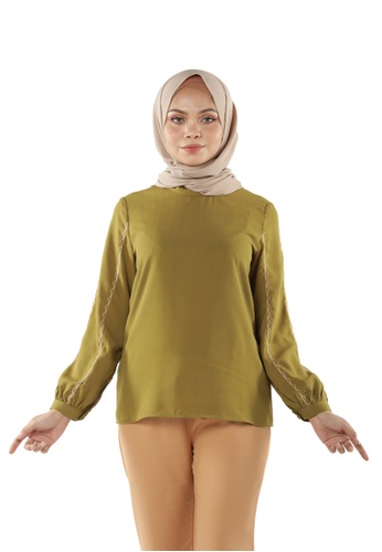 Ariana Puff Sleeves Top from Ashura in Yellow
