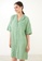 LC WAIKIKI green Shirt Collar Straight Short Sleeve Cotton Women's Nightgown 2DF08AACFBBD4DGS_2