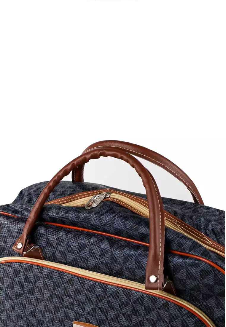 Stevie Tas Travel Jinjing Unisex Duffle Bag Design Casual Large Storage Material Leather ORIGINAL - Black